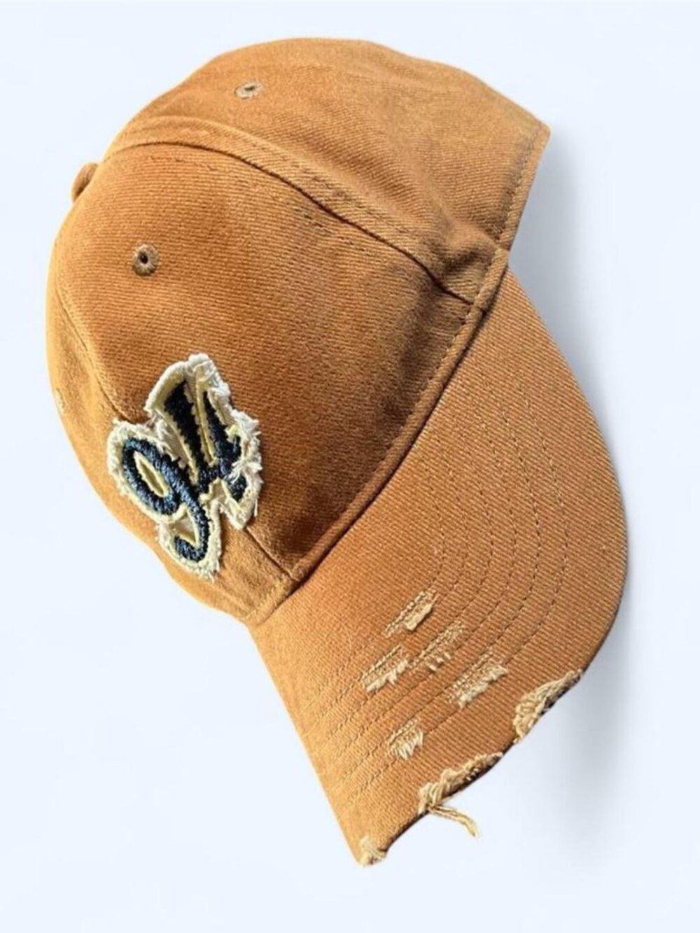 Y2K Rainforest Cafe RFC '94 Distressed Brown Streetwear Strapback Hat (One Size)